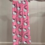 Y2K Hello Kitty pajamas anime women's pajamas Cartoon Fashion Home Sleepwear Trousers Leisure Home Clothing Winter Trouser