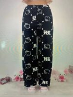 Y2K Hello Kitty pajamas anime women's pajamas Cartoon Fashion Home Sleepwear Trousers Leisure Home Clothing Winter Trouser