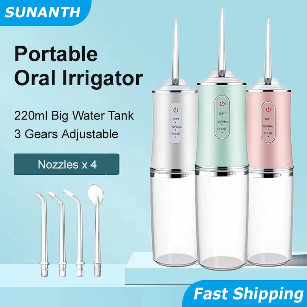 Portable Smart Electric Oral Irrigator 4 Jets 3 Modes USB Rechargeable teeth cleaner