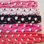 Y2K Hello Kitty pajamas anime women's pajamas Cartoon Fashion Home Sleepwear Trousers Leisure Home Clothing Winter Trouser