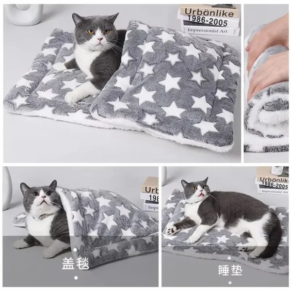 Flannel Pet Sleeping Mat Dog Bed Cat Litter Puppy Bed Dog Sofa Lovely Mattress Cushion for Small Large Dog Blanket