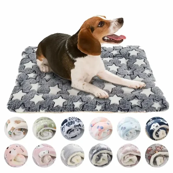 Flannel Pet Sleeping Mat Dog Bed Cat Litter Puppy Bed Dog Sofa Lovely Mattress Cushion for Small Large Dog Blanket