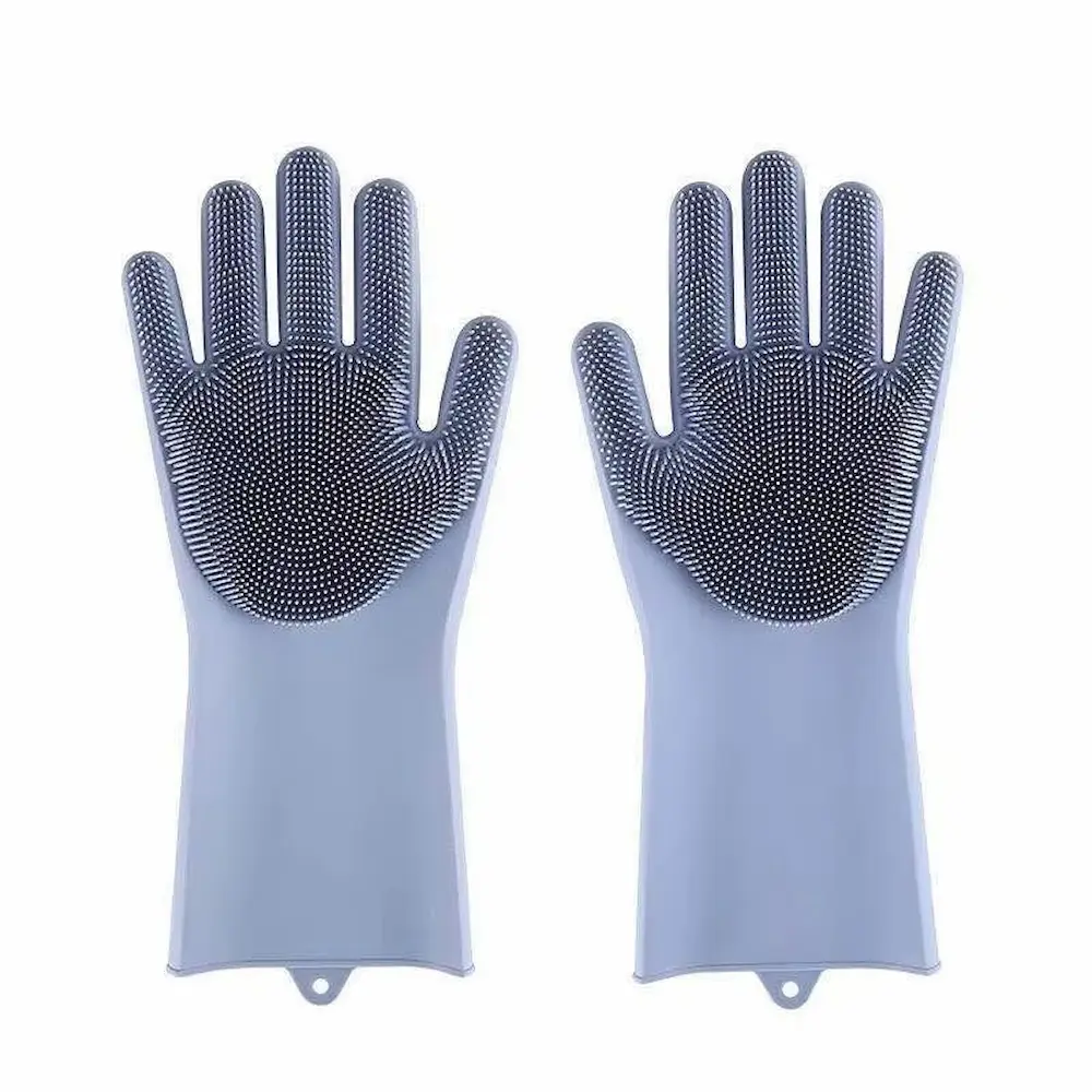Pet Grooming Cleaning Gloves Dog Cat Bathing Shampoo Glove Scrubber Magic Dishwashing Cleanner Sponge Silicon Hair Removal Glove 9