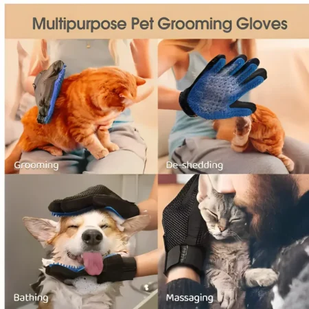 Pet Hair Glove Comb Pet Dog Cat Grooming Cleaning Glove Deshedding Hair remover