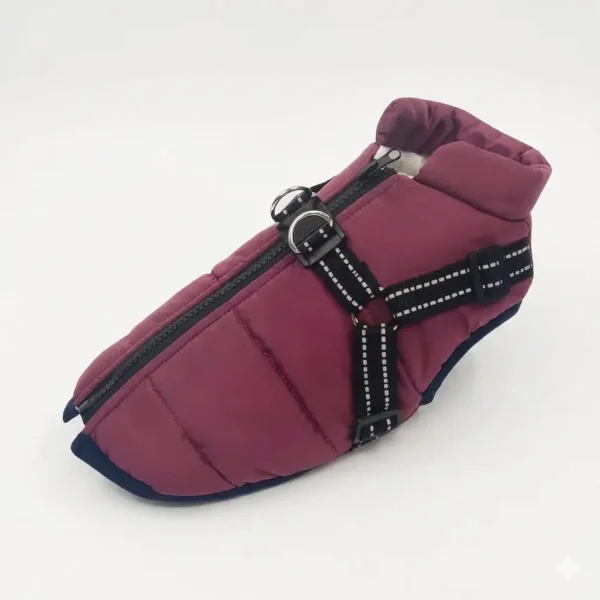 Waterproof Dog Jacket With Harness Winter Warm Dog Clothes