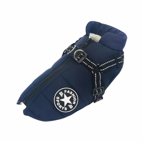 Waterproof Dog Jacket With Harness Winter Warm Dog Clothes