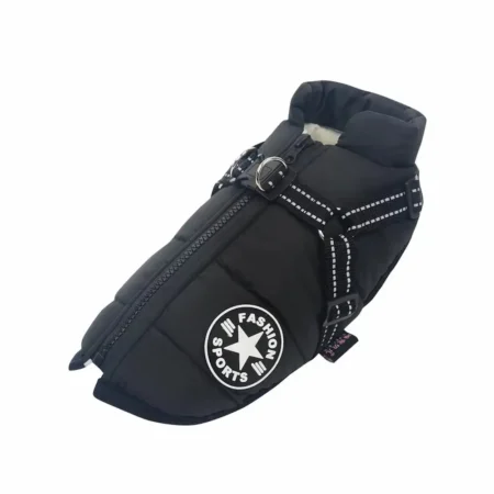 Waterproof Dog Jacket With Harness Winter Warm Dog Clothes