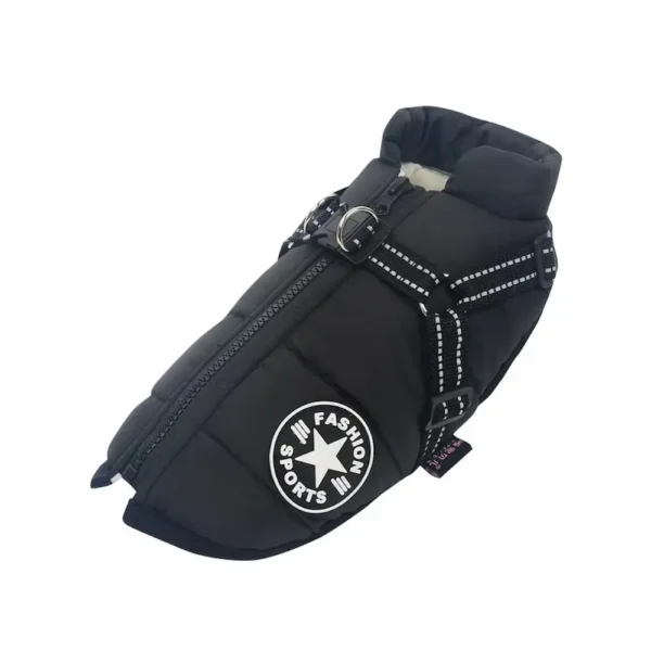 Waterproof Dog Jacket With Harness Winter Warm Dog Clothes