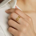 Double Name Ring | Two Name Wrap Ring in Sterling Silver & Gold | Personalized Gift