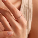 Personalized Baguette Birthstone Ring – 18K Gold Plated