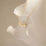 Tiny 3D Initial Heart Charm Necklace – Custom Gold Plated Letter Jewelry Gift