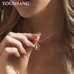 Double Initial Necklace – Personalized Couple Letter & Custom Logo Necklace - Image 5