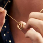 Personalized Mini Two Ring Russian Necklace - Image 6