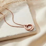 Personalized Mini Two Ring Russian Necklace - Image 3